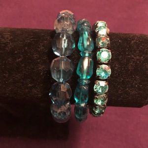 Set of 3 Blue/Turquoise Bracelets